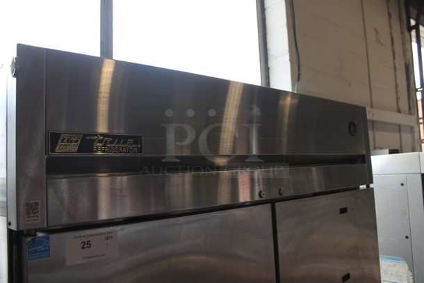 2014 True TG2R-2S ENERGY STAR Stainless Steel Commercial Two Door Reach In Cooler w/ Poly Coated Racks on Commercial Casters. 115 Volts, 1 Phase. Tested and Working! - Image 2 of 9