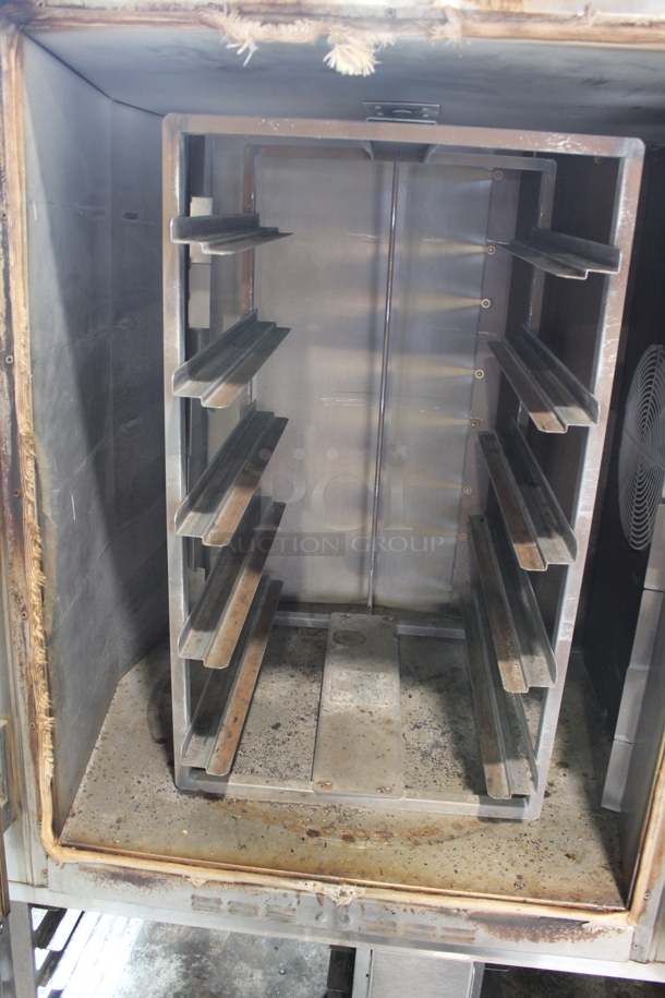 Baxter OV300G Stainless Steel Commercial Floor Style Natural Gas Powered Mini Rotating Rack Oven on Commercial Casters. 95,000 BTU. - Image 7 of 12