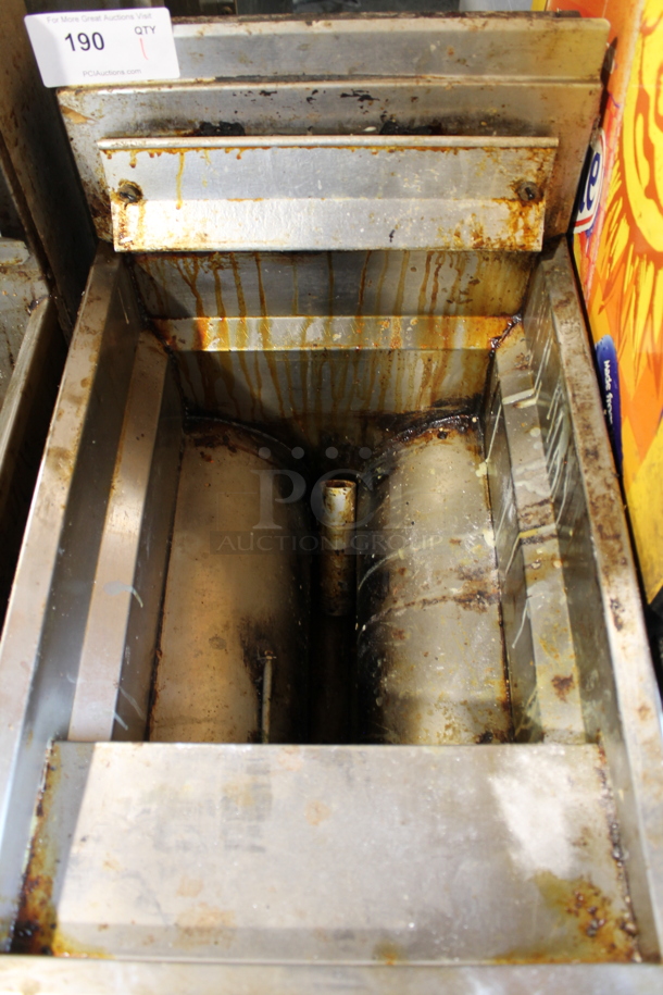 Frymaster GF14SD Stainless Steel Commercial Floor Style Natural Gas Powered Deep Fat Fryer. 100,000 BTU. - Image 2 of 4