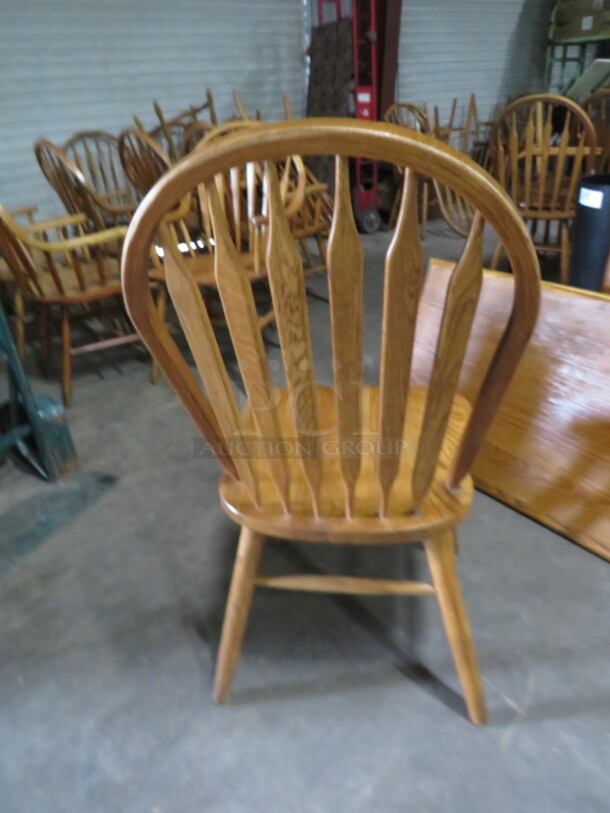 Solid Oak Chair. 4XBID - Image 2 of 2