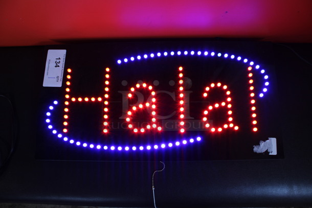 Halal Light Up Sign. 24x1x12. Tested and Working! - Image 1 of 4