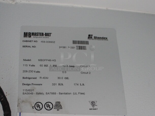 Master-Bilt MBGFP48-HG Metal Commercial 2 Door Reach In Freezer Merchandiser w/ Poly Coated Racks. 115/208-230 Volts, 1 Phase. - Image 2 of 6