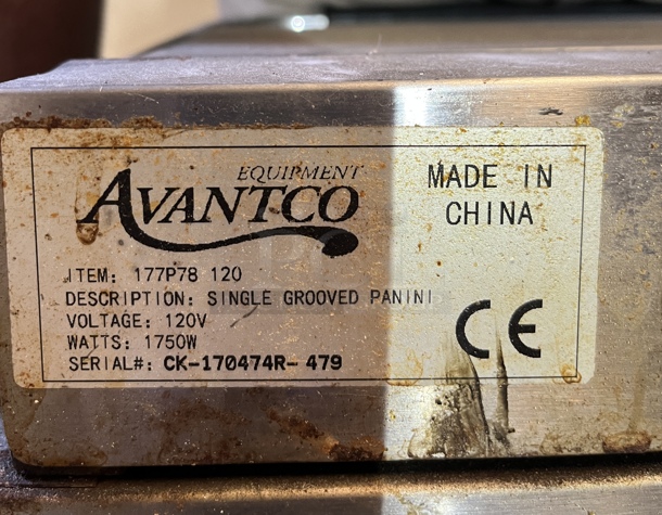 Avantco Panini Grill, 120V - Image 3 of 3