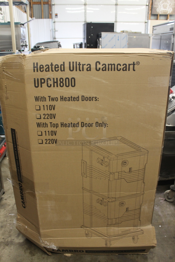 BRAND NEW SCRATCH AND DENT! Cambro CAM6000 Commercial Electric Stacked Black Heated Food Pan Carriers On Commercial Casters. 110-120V. Tested and Working! - Image 12 of 12