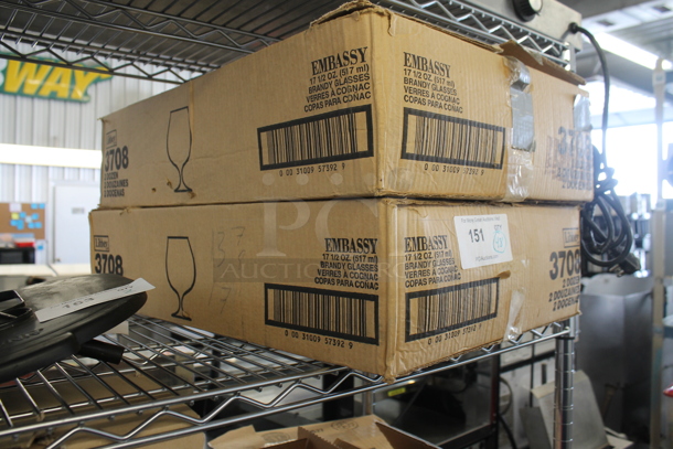 2 Boxes of 24 BRAND NEW! Libbey Embassy  17.5 oz Brandy Glasses. 2 Times Your Bid! - Image 2 of 5