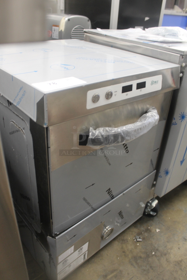 BRAND NEW SCRATCH AND DENT! 2022 Noble 495HTGW22 Stainless Steel Commercial Undercounter Glass Washer. 208-240 Volts, 1 Phase.
 - Image 2 of 6