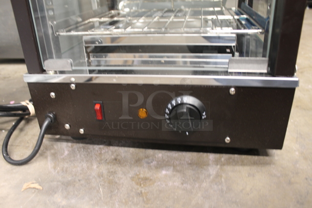 BRAND NEW SCRATCH AND DENT! Avantco 177HDC13 Commercial Electric Countertop 13"  Black Heated Display Warmer With Steel Racks. 120V. Tested And Working! - Image 6 of 8