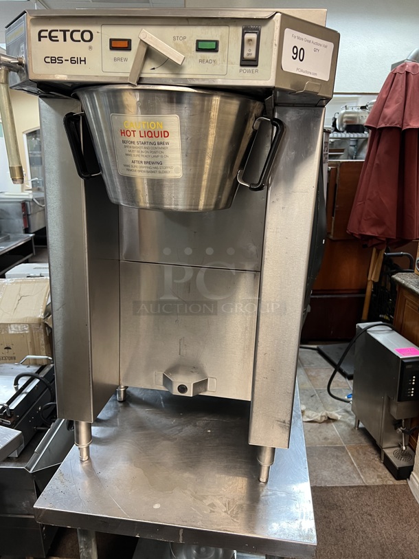 Fetco CBS-61H C61046 Stainless Steel Single Automatic Coffee Brewer - 120/208-240V Tested and Working!