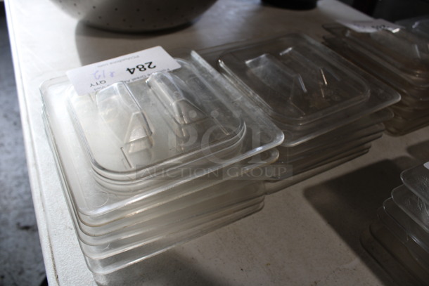 ALL ONE MONEY! Lot of 12 Cambro Clear Poly 1/6 Size Drop In Bins! - Image 2 of 3
