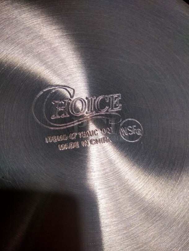 Choice 10 Qt. Tapered Aluminum Sauce Pan with Handle

 - Image 5 of 5