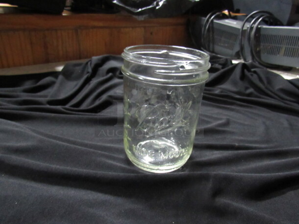8oz Crystal Clear Quilted Ball Jar. 12XBID.