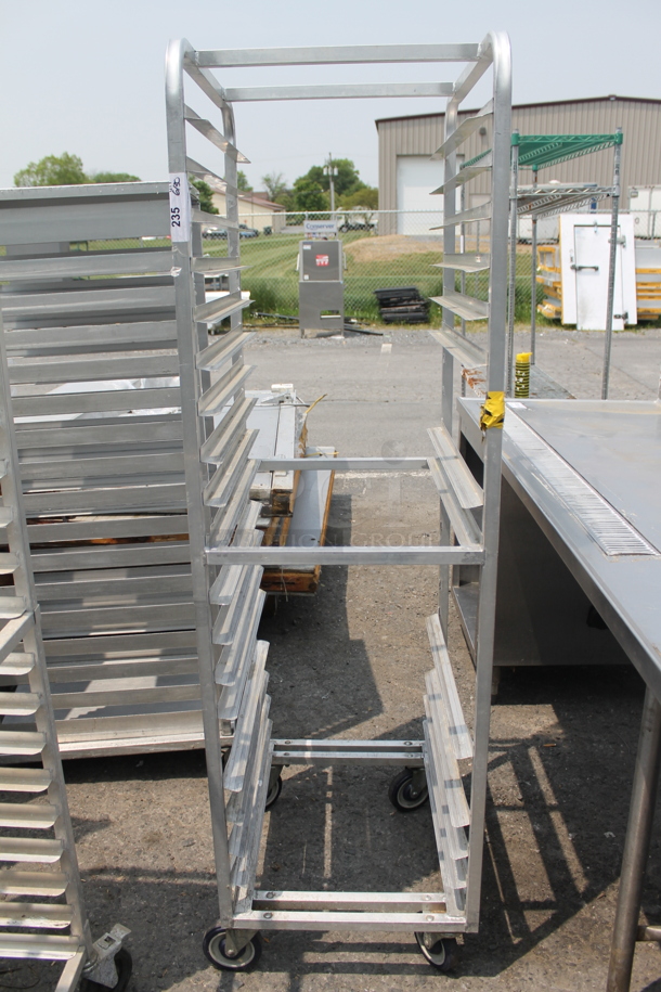 Commercial Aluminum Mobile Sheet Pan Rack On Commercial Casters. 