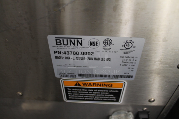 2014 Bunn IMIX-5 Stainless Steel Commercial Countertop Cappuccino Machine. 120/208-240 Volts, 1 Phase. - Image 4 of 4