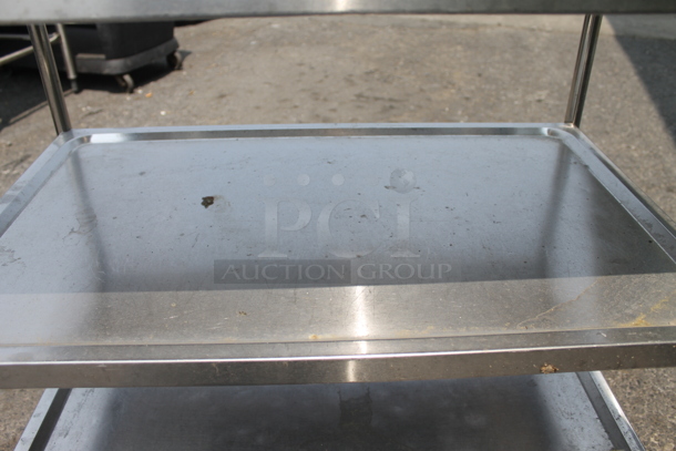 Commercial Stainless Steel Service Cart With 3 Shelves On Commercial Casters. - Image 7 of 8