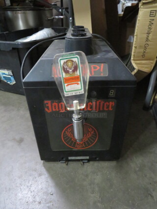 One Refrigerated Jagermeister Shot Dispenser. Model# JEMUS. 115 Volt. 