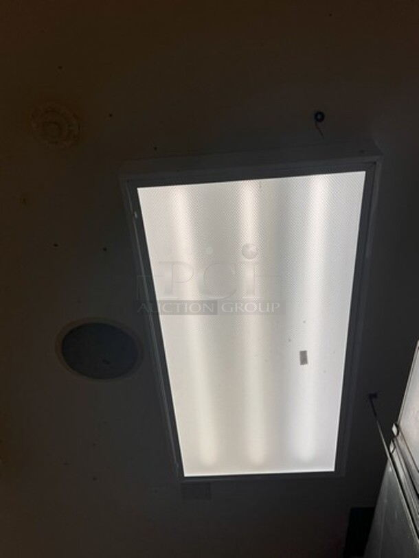 LED Fluorescent Style Lighting 
QTY 8
Your Bid x 8
Locations: Dish Room (3), Kitchen (2), Rear Meat Room (3)

***SECOND PHASE REMOVAL*** 
**LABOR FOR REMOVAL ADDITIONAL FEE, CONTACT MISSOURI DIVISION FOR LABOR QUOTE OR ADDITIONAL QUESTIONS. - Image 2 of 2
