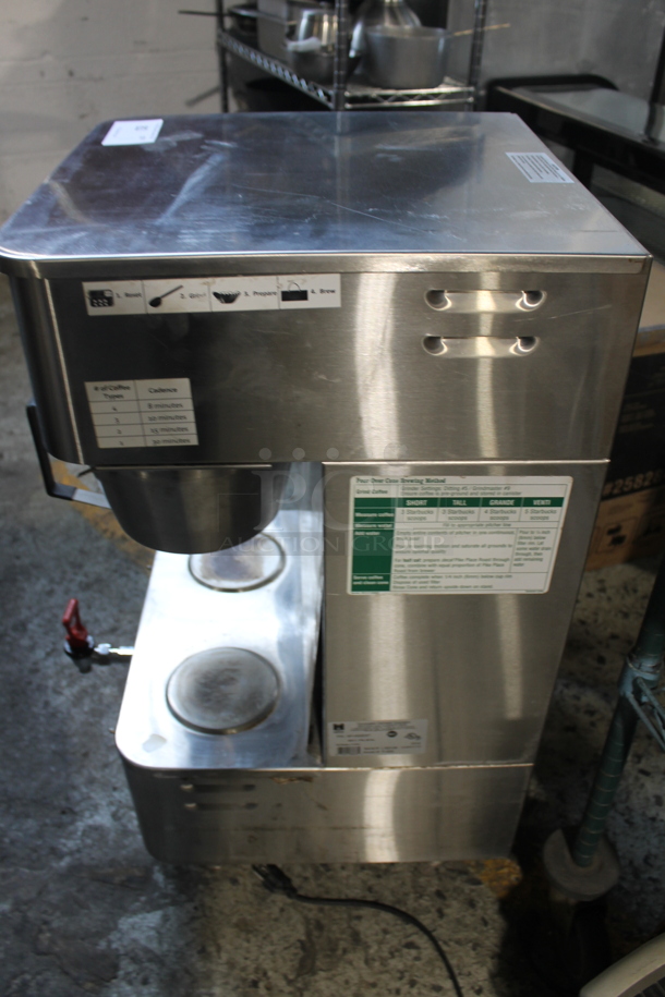 Grindmaster P-400 Stainless Steel Commercial Countertop Coffee Machine w/ Hot Water Dispenser and 2 Metal Brew Baskets. 240 Volts, 1 Phase. - Image 8 of 10