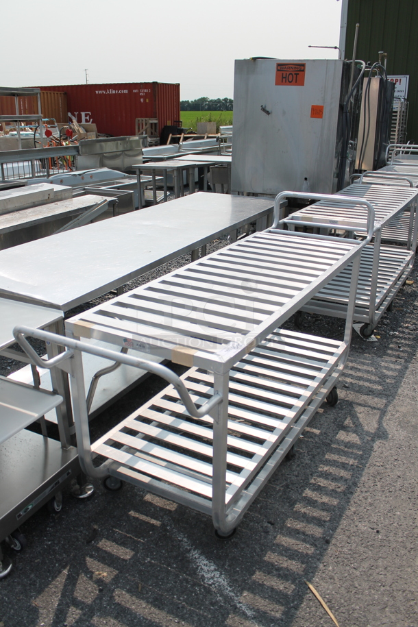 Newage Metal Commercial 2 Tier Cart w/ 2 Push Handle on Commercial Casters. - Image 1 of 3