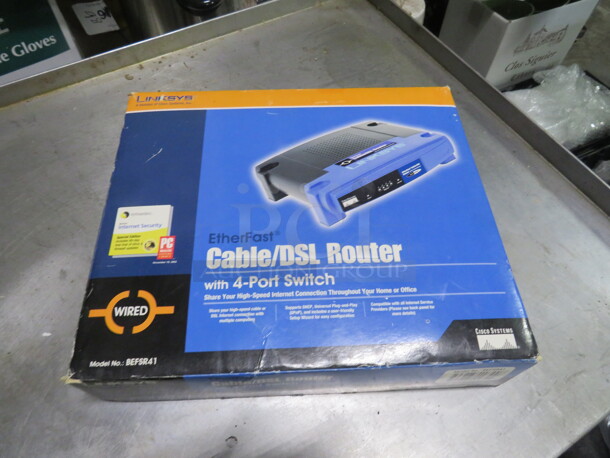 One Linksys Cable DSL Router With 4 Port Switch. - Image 1 of 1