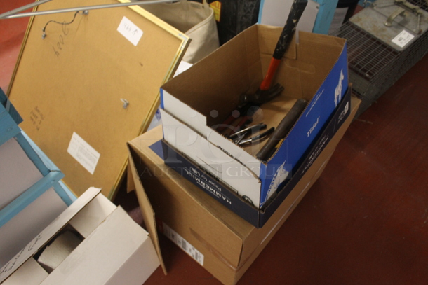 ALL ONE MONEY! MEGA LOT of Various Items Including Humane Metal Trap, Cardboard Boxes, CyberPower and Hammer. BUYER MUST REMOVE. - Image 3 of 6