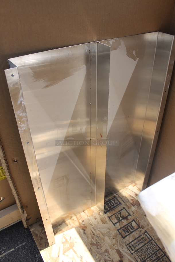 BRAND NEW IN CRATE! Metal and Glass Sneeze Guard. - Image 3 of 5