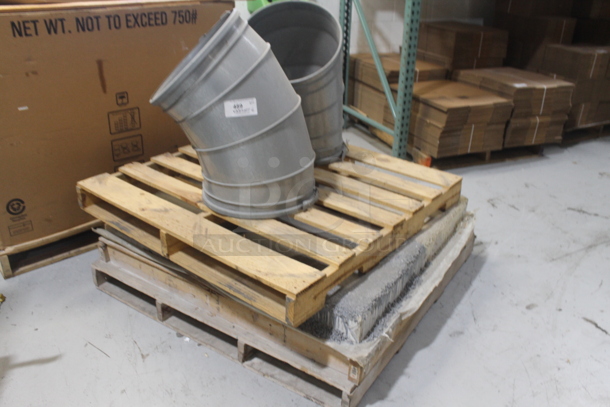 ALL ONE MONEY! Lot of Pallets and Metal Tubes. BUYER MUST REMOVE. - Image 2 of 3