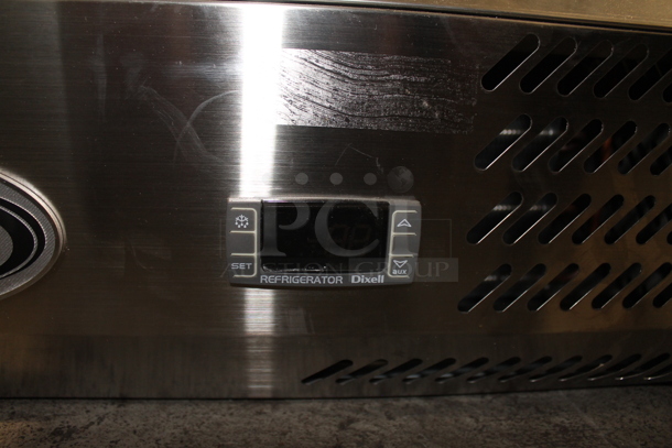 BRAND NEW SCRATCH AND DENT! KoolMore SCDC-3P-SSL Stainless Steel Commercial Countertop Refrigerated Rail w/ 3 Drop In Bins and Glass Sneeze Guard. 115 Volts, 1 Phase. Tested and Working! - Image 3 of 12