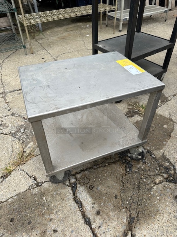 One Metal Cart With Under Shelf On Casters. 24X18X22 - Image 1 of 1