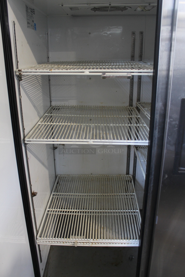 2014 True TG2R-2S ENERGY STAR Stainless Steel Commercial 2 Door Reach In Cooler w/ Poly Coated Racks on Commercial Casters. 115 Volts, 1 Phase. Tested and Working! - Image 8 of 11