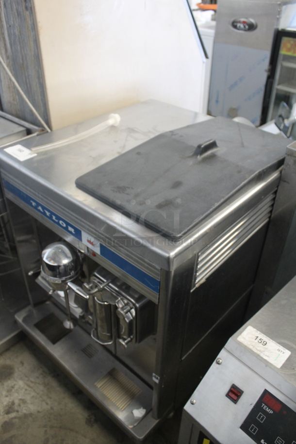 Taylor B415-22 Commercial Stainless Steel Countertop Air Cooled Soft Serve Freezer With One Hopper. 208V, 1 Phase.  - Image 9 of 10