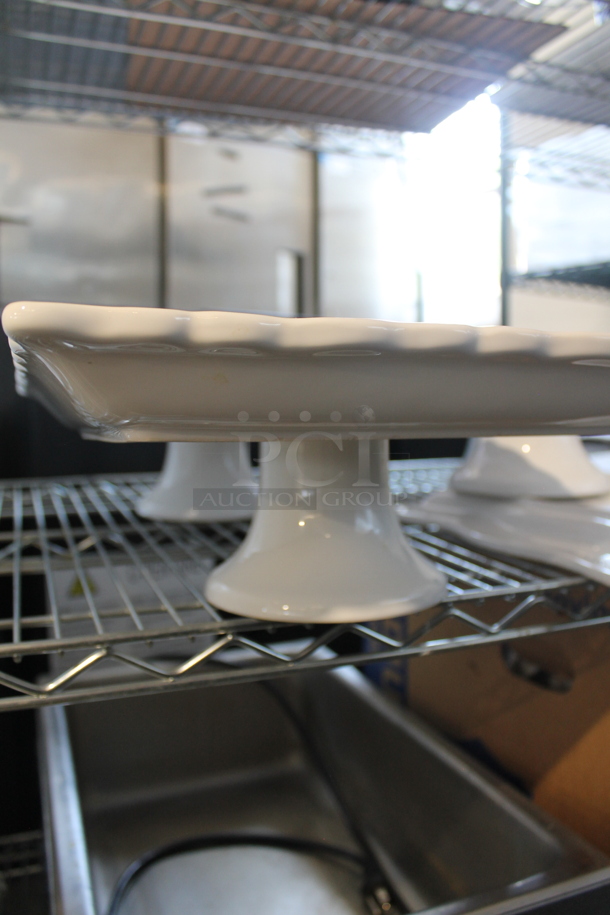 4 White Square Cake Stands. 4 Times Your Bid! - Image 6 of 6