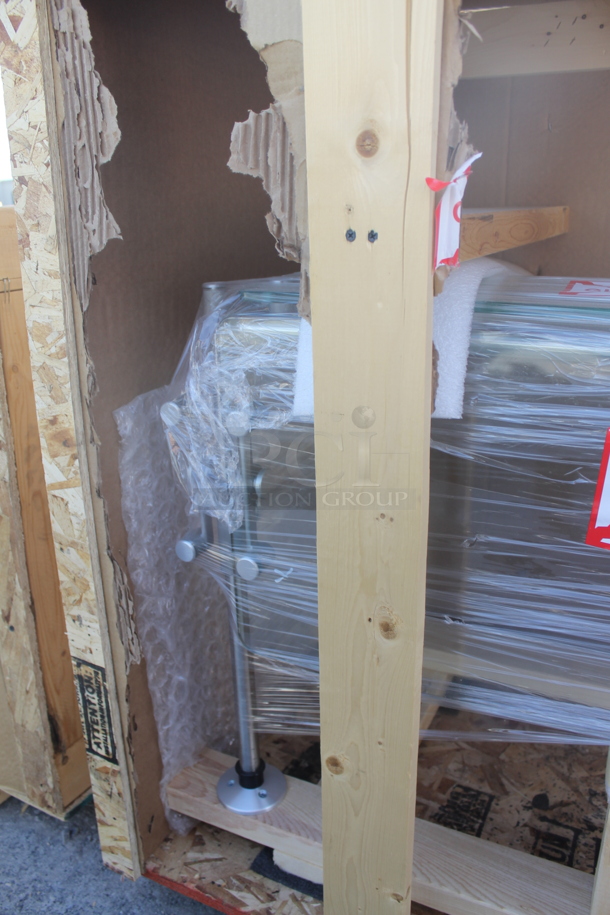 BRAND NEW! Metal and Glass Sneeze Guard. - Image 5 of 5