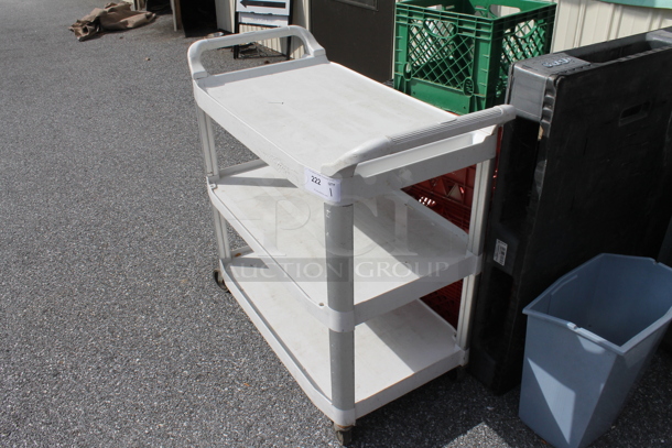 Poly 3 Tier Cart w/ Push Handles on Commercial Casters. (outside) - Image 2 of 3