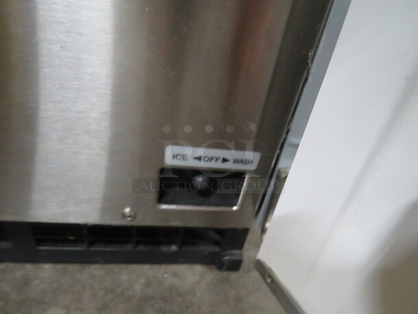 One WORKING Stainless Steel Hoshizaki Undercounter 1 Door 55lb Ice Maker With Bin, And Manual. 120 Volt. Model# AM-50BAJ-AD. 15X24X32. $2920.00. - Image 5 of 7