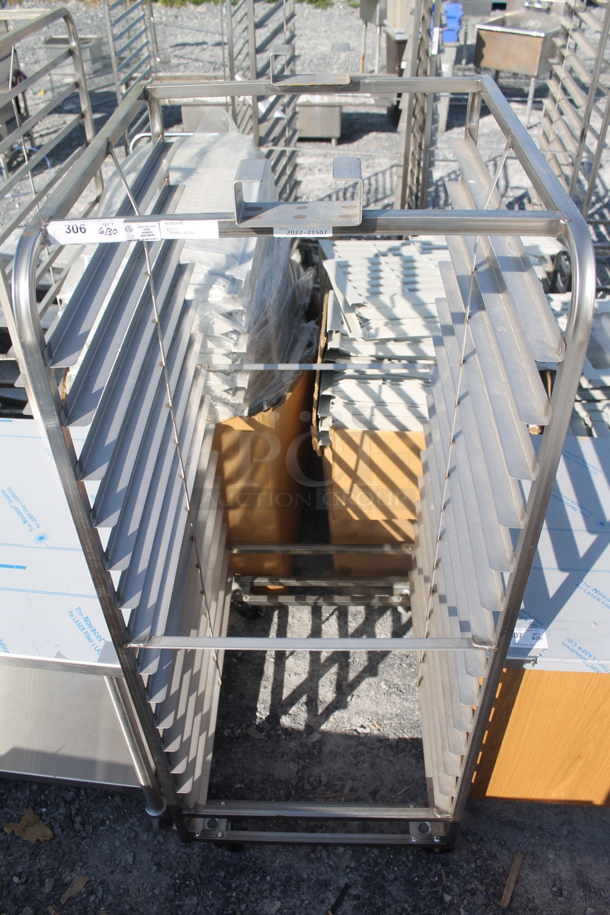 BRAND NEW! Metal Commercial Pan Transport Rack on Commercial Casters. - Image 1 of 4