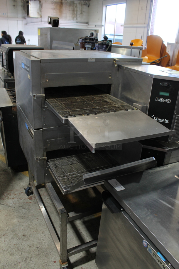 2 Lincoln Impinger 1116-000-A Stainless Steel Commercial Natural Gas Powered Conveyor Pizza Oven on Commercial Casters. 2 Times Your Bid! - Image 3 of 7