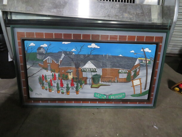 One 46X26 Framed Canvas Painting Of McCabes Bar!
