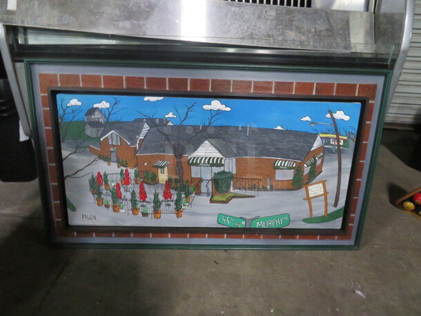 One 46X26 Framed Canvas Painting Of McCabes Bar! - Image 1 of 1