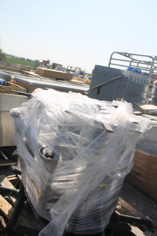 ALL ONE MONEY! PALLET LOT of Black Metal Table Bases and High Chair. - Image 6 of 6