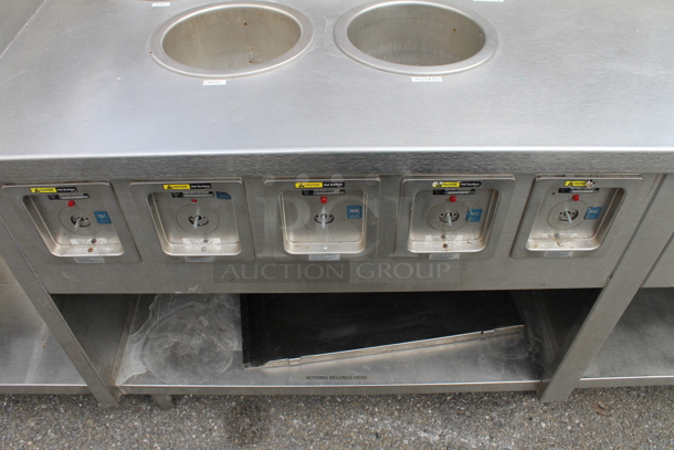 Stainless Steel Commercial Table w/ Sink Bay, 8 Steam Wells and Under Shelf. - Image 5 of 11