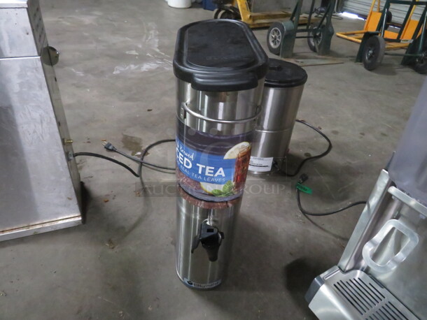 One Stainless Steel Bunn Slim Jim Tea Satellite With Lid.  - Image 1 of 1