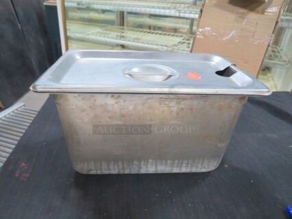 1/4 Size 6 Inch Deep Hotel Pan With Lid. 2XBID