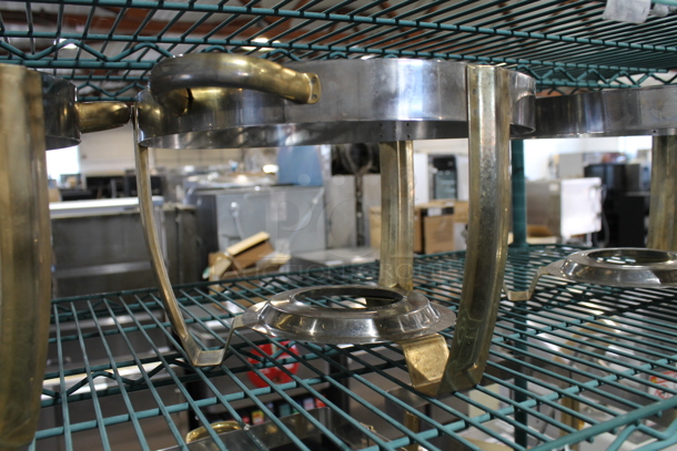 4 Metal Round Chafing Dishes w/ 4 Drop Ins. 4 Times Your Bid! - Image 5 of 5