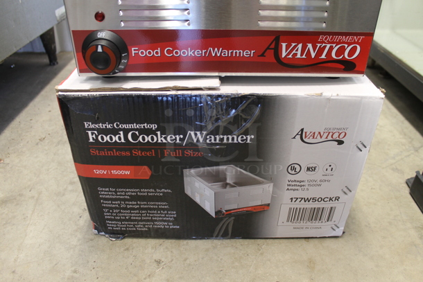 BRAND NEW SCRATCH AND DENT! 2022 Avantco 177W500CKR Stainless Steel Commercial Countertop Food Warmer. 120 Volts, 1 Phase. Tested and Working! - Image 2 of 5