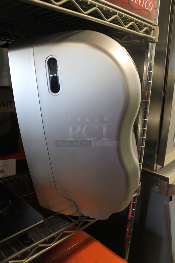 2 BRAND NEW SCRATCH AND DENT! San Jamar Wall Mount Gray Finish Hybrid Electronic Touchless Paper Towel Dispenser. 2 Times Your Bid! - Image 2 of 4