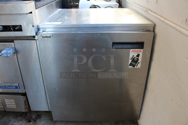 2013 Delfield Model 406CA-DHL-DD1 Stainless Steel Commercial Single Door Undercounter Cooler. 115 Volts, 1 Phase. 27x28x32.5. Tested and Working!