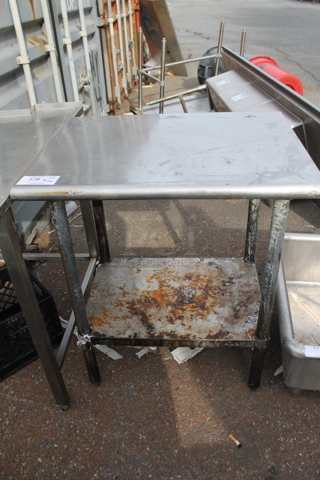 Stainless Steel Table w/ Metal Under Shelf.