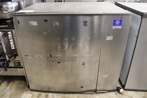 Manitowoc Model SY0894N Stainless Steel Commercial Ice Machine Head w/ Manitowoc Model JC0495 Remote Fan. 208-230 Volts, 1 Phase. 30x25x27
