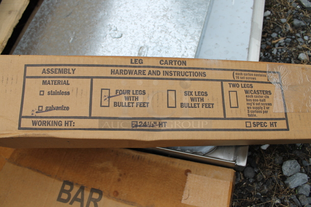 BRAND NEW SCRATCH AND DENT! Stainless Steel Tabletop w/ Metal Under Shelf and Legs. Includes 60.5x24 - Image 4 of 5