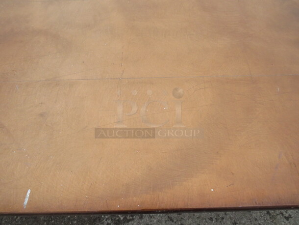 One Aluminum Folding Table By Southern Aluminum, With  Bronze Color Swirl  Finish. 48X30X30  - Image 2 of 3